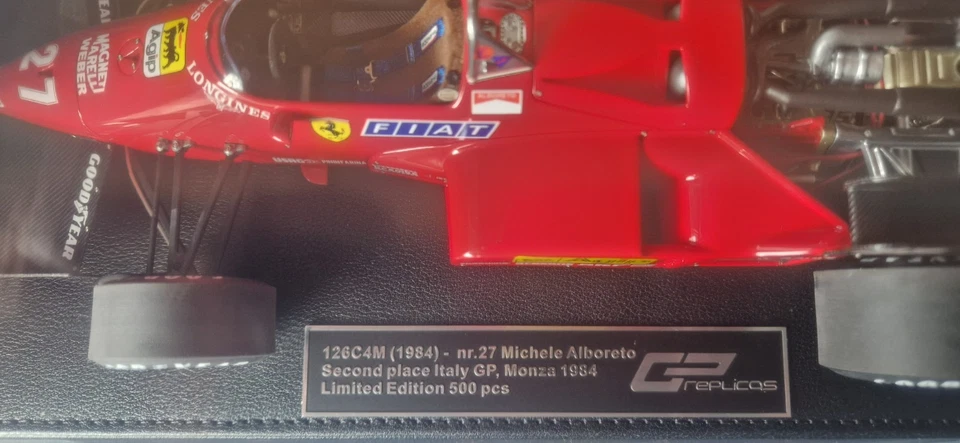 FERRARI 126C4M 2° place Monza GP 1984 Michele Alboreto 1/18 GPREPLICAS!!! - Immagine 4 di 4