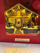 North Spruce Lane No. 11 LED Snowy Winter Cottage 2025 Village - NEW BOX RARE
