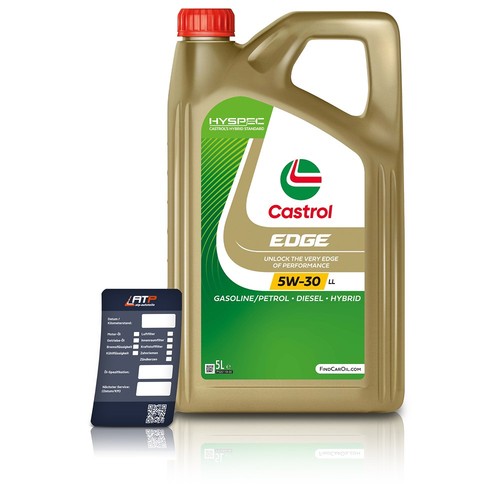 5 LITRES CASTROL EDGE FLUID TITANIUM 5W-30 LL HUILE DE MOTEUR ACEA C3 - Photo 1/6