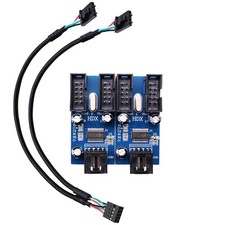 Motherboard USB 2.0 9 Pin Header Splitter 1 Male To 4 Female Hub Adapter