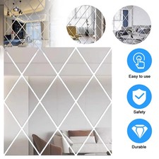 17 Stück Spiegelfliesen Selbstklebend Acryl Dekor Spiegel Acryl Wandspiegel