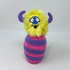Melissa Doug Monster Bowling Pin Plush Animal Purple Yellow Fluffy Cute 7"