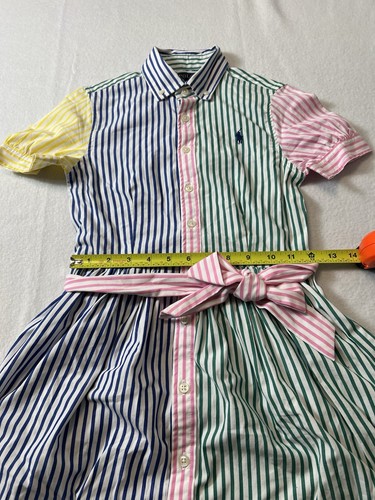 Ralph Lauren Striped Cotton Fun Shirtdress Multicolor Size 10 - Picture 9 of 12