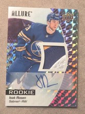 Isak Rosen 2023-24 Upper Deck Allure Rookies Purple Diamond /10 Patch Auto