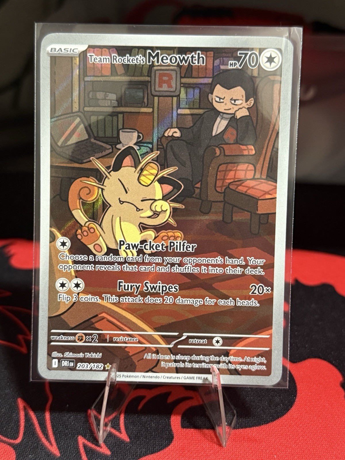 Team Rocket's Meowth 2025 Scarlet & Violet: Destined Rivals #203