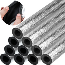 10 Pcs Pipe Insulation Foam Tube Self Adhesive Insulation Foam Wrap Aluminum Foi