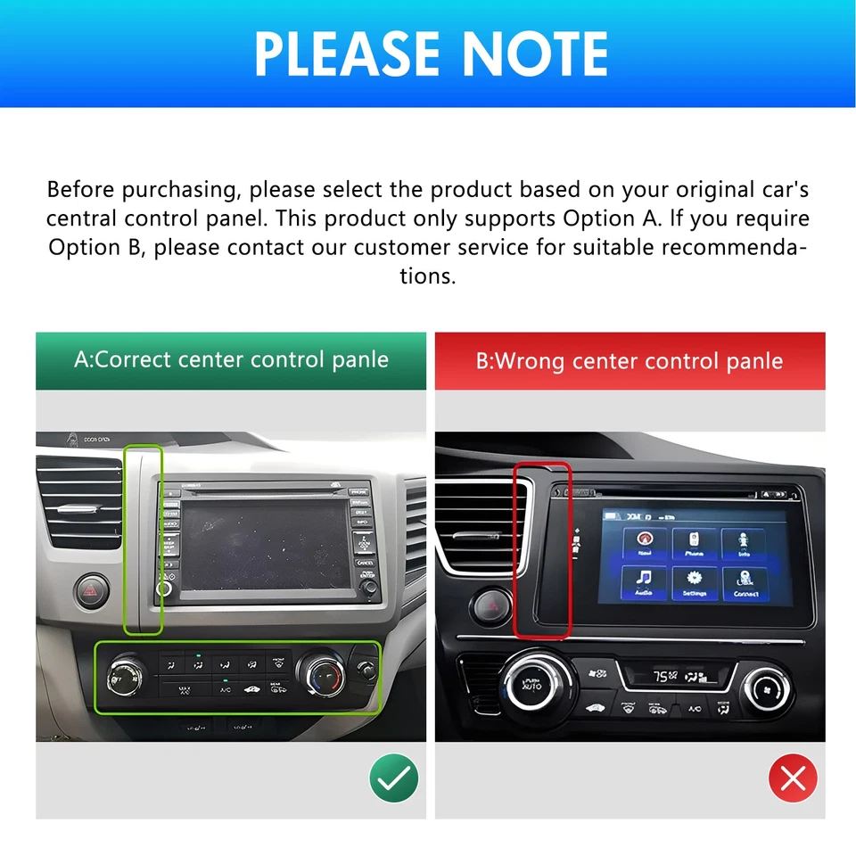 For 2012-2015 Honda Civic Android 13 Car Stereo Radio Apple Carplay GPS WIFI - Imagem 3 de 4