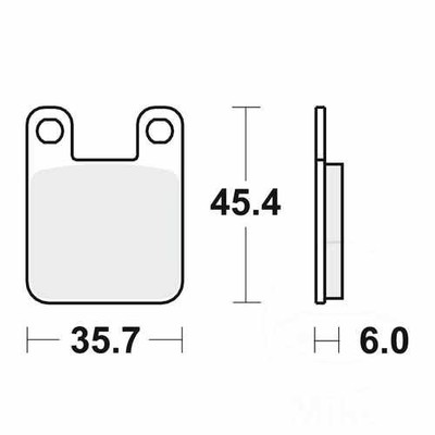 TRW Bremsbeläge hinten 1 Satz MCB535 passend für MALAGUTI DRAKON 50 NKD 2007-2008