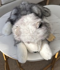Folkmanis Timber Wolf Hand Puppet Plush Realistic Gray White Animal NWT