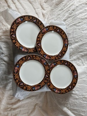 Vitromaster Porcelain salad Plates   Ambassade Floral Pattern, Set of 4, 1993