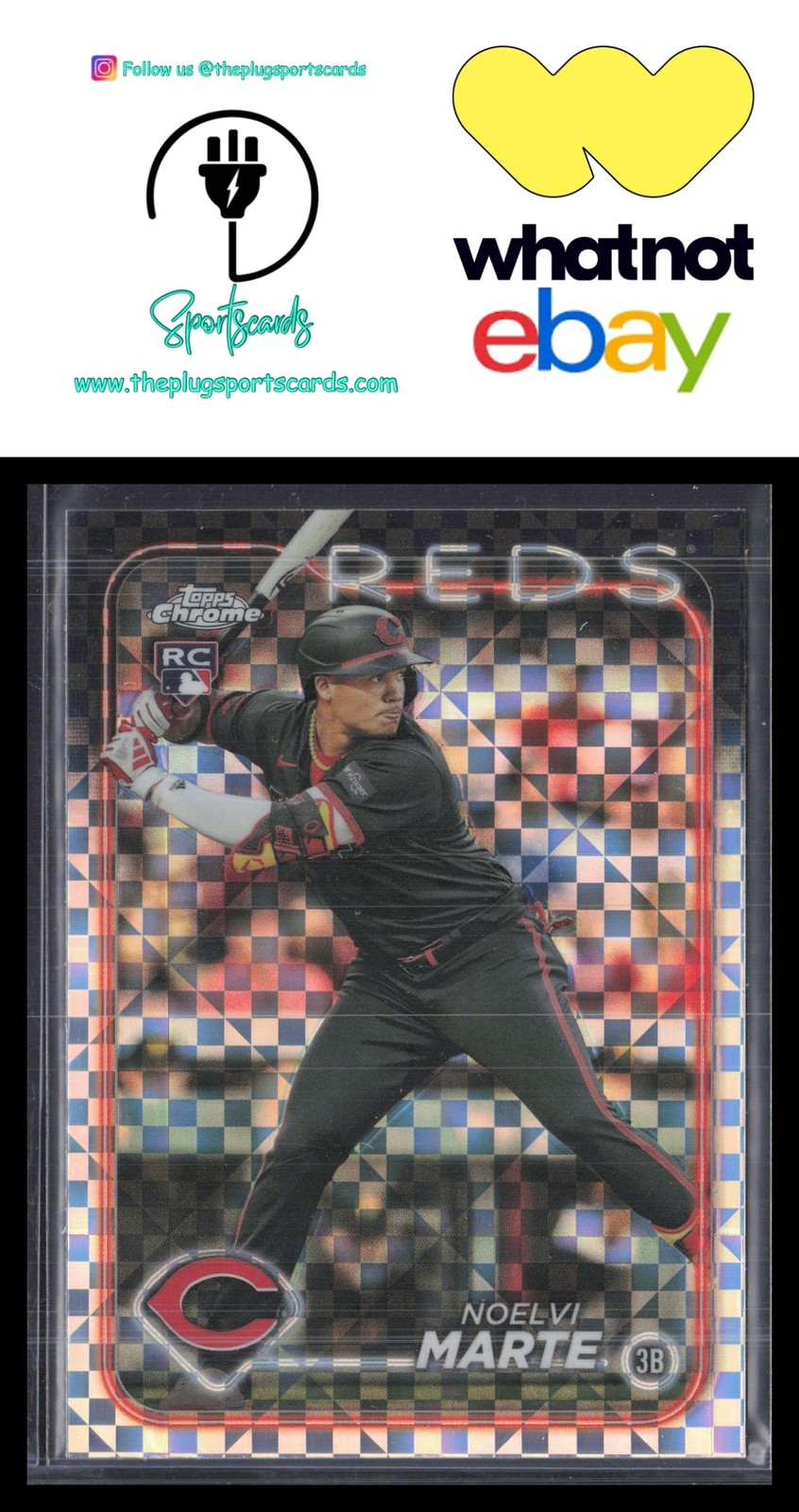 2024 Topps Chrome #177 Noelvi Marte X-Fractors RC Cincinnati Reds🔥