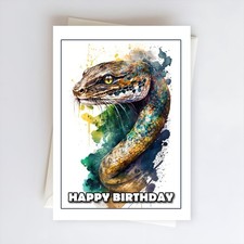 Birthday Snake Card for Friend Niece Father Men Women Boy Girl Son Grandson