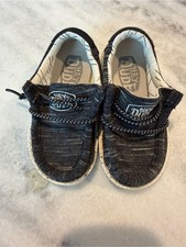Hey Dude Toddler Kids' Sz 6 Black Gray Wally Stretch Slip On Shoes