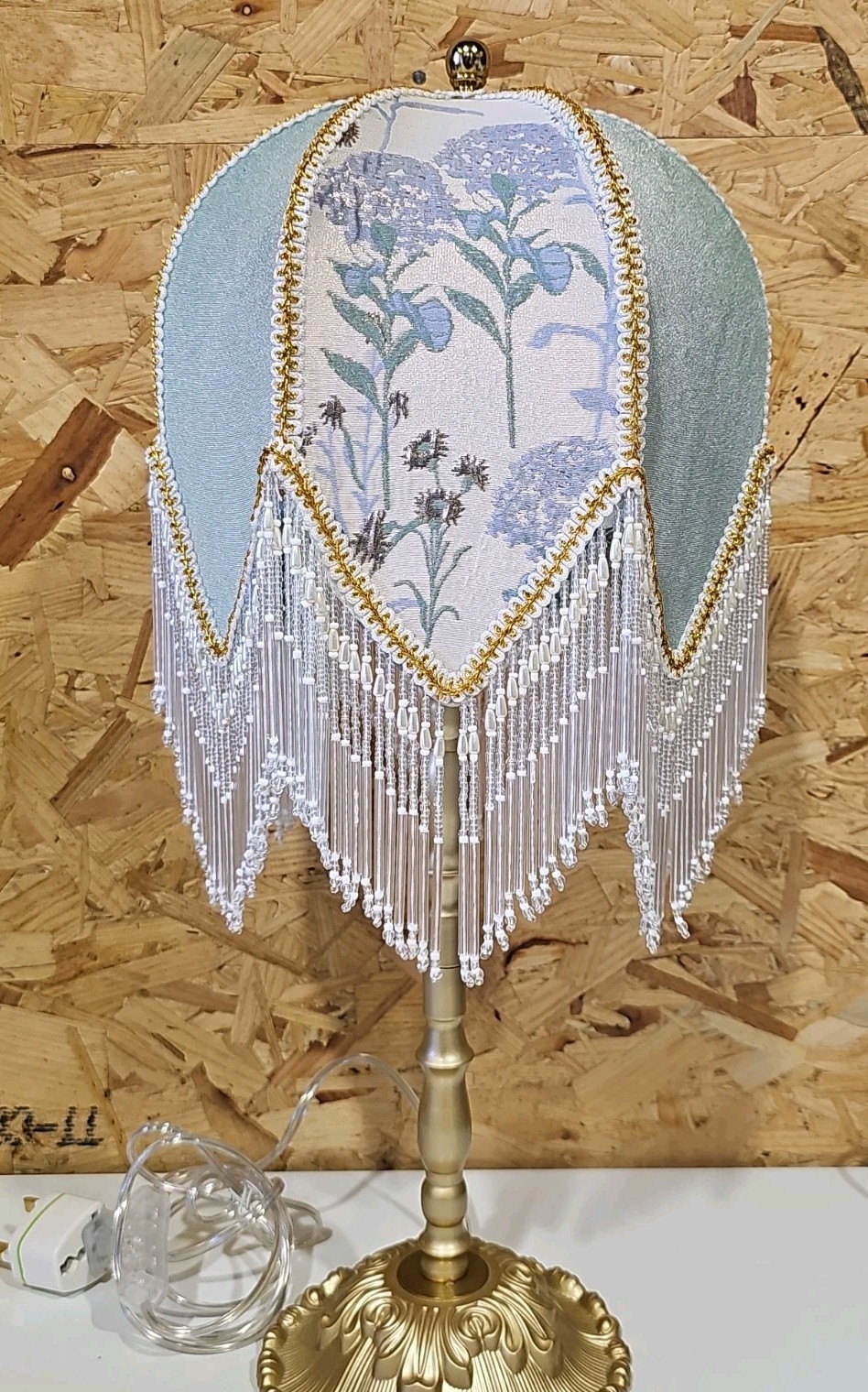 Vintage Style Tall Tassel Table Lamp French Style — image 5