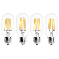 Jiotouhu T45 LED Edison Bulb 6W Warm White 2700K 60W T45,
