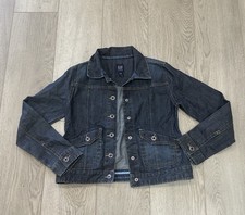 Girls GAP Blue Jean Stretch Dark Denim Jacket Size 12