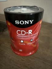 Sony CD-R 700MB Storage Media Discs-80min-Pack of 100 Blank CDs Factory Sealed!
