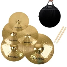 Cymbal Pack Alloy Cymbals Drum Cymbal Set 14"/16"/18"/20" Plus Free Cymbal Bag 