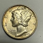 1945-S Micro S Mercury Silver Dime Choice AU+