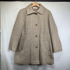 VTG Herman Kay Women's Peacoat Medium Heavy Wool Blend Twill Made In USA