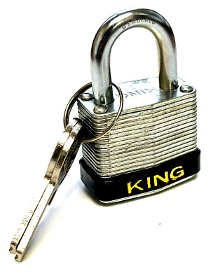 1-1/4'' LAMINATED STEEL PADLOCK LOCK No. 0701-240 - KING