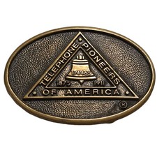1978 Telephone Pioneers Belt Buckle TPA Collectible Vintage America