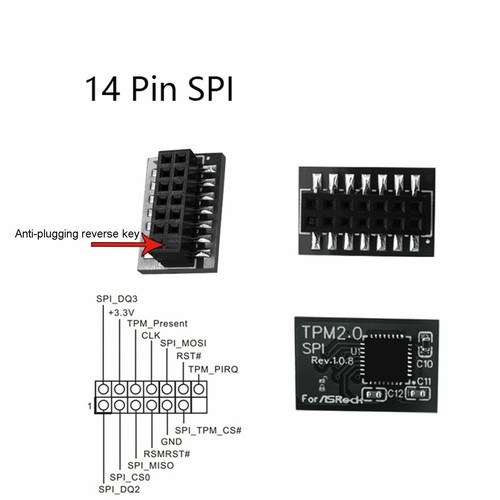 Für ASUS MSI Intel ASROCK GIGABYT TPM 2.0 Hauptplatine Sicherheitsmodul - Zdjęcie 21 z 29