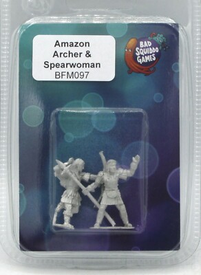 Bad Squiddo Games BFM097 Amazon Archer & Spearwoman (Amazons) Female Warriors