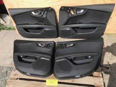 2016 AUDI RS7 S7 A7 C7 SET OF FOUR BLACK LEATHER DOOR PANELS W