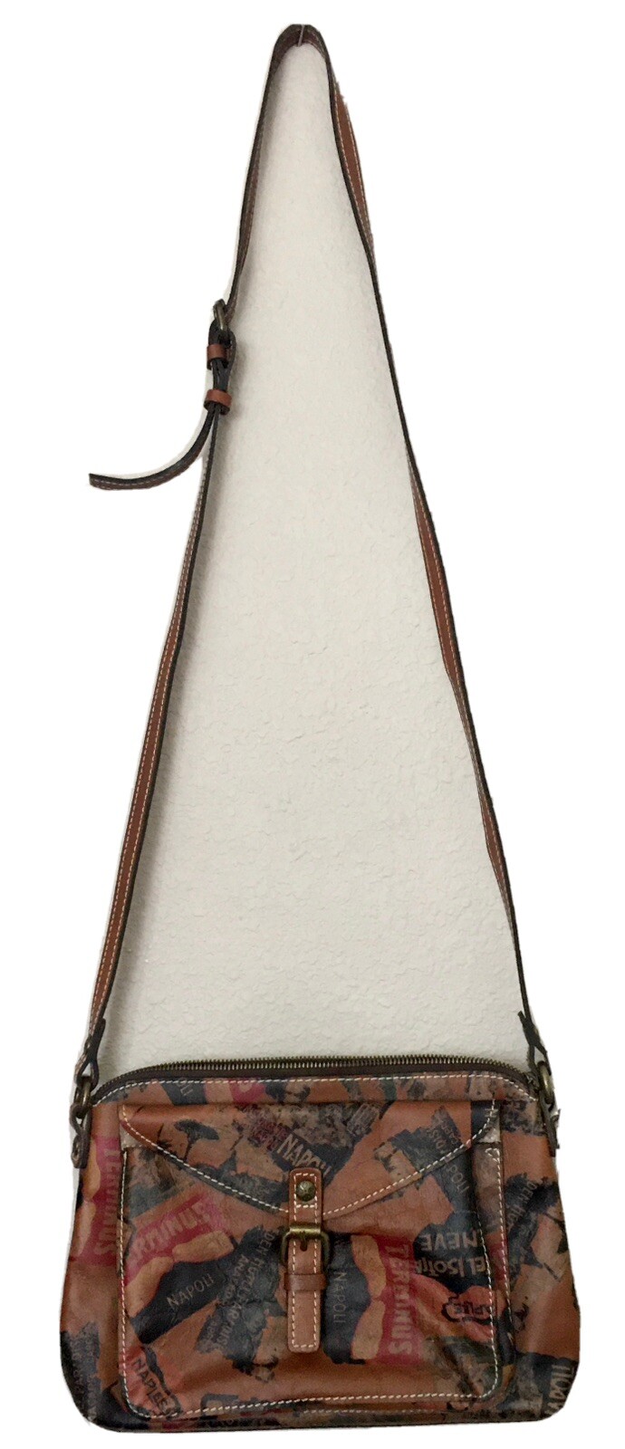 patricia nash italian leather Crossbody Shoulder Bag Gem