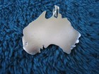 STERLING SILVER pendant, continent of AUSTRALIA, hallmarked on back, handcrafted — photo 4