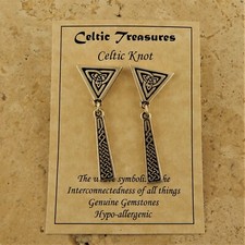 Irish Silver Celtic Knot Earrings