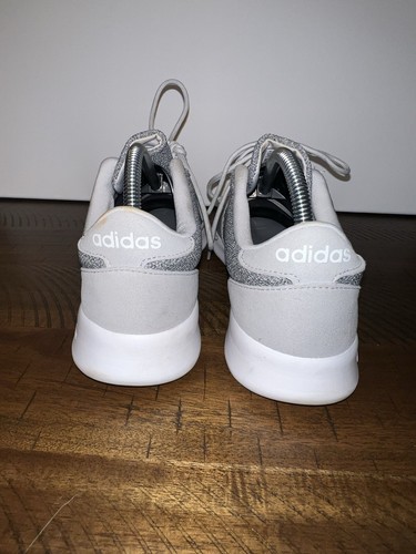 Adidas Cloudfoam Running Shoes Women’s 9 Sneakers Racer Memory Foam Gray White - Picture 3 of 10
