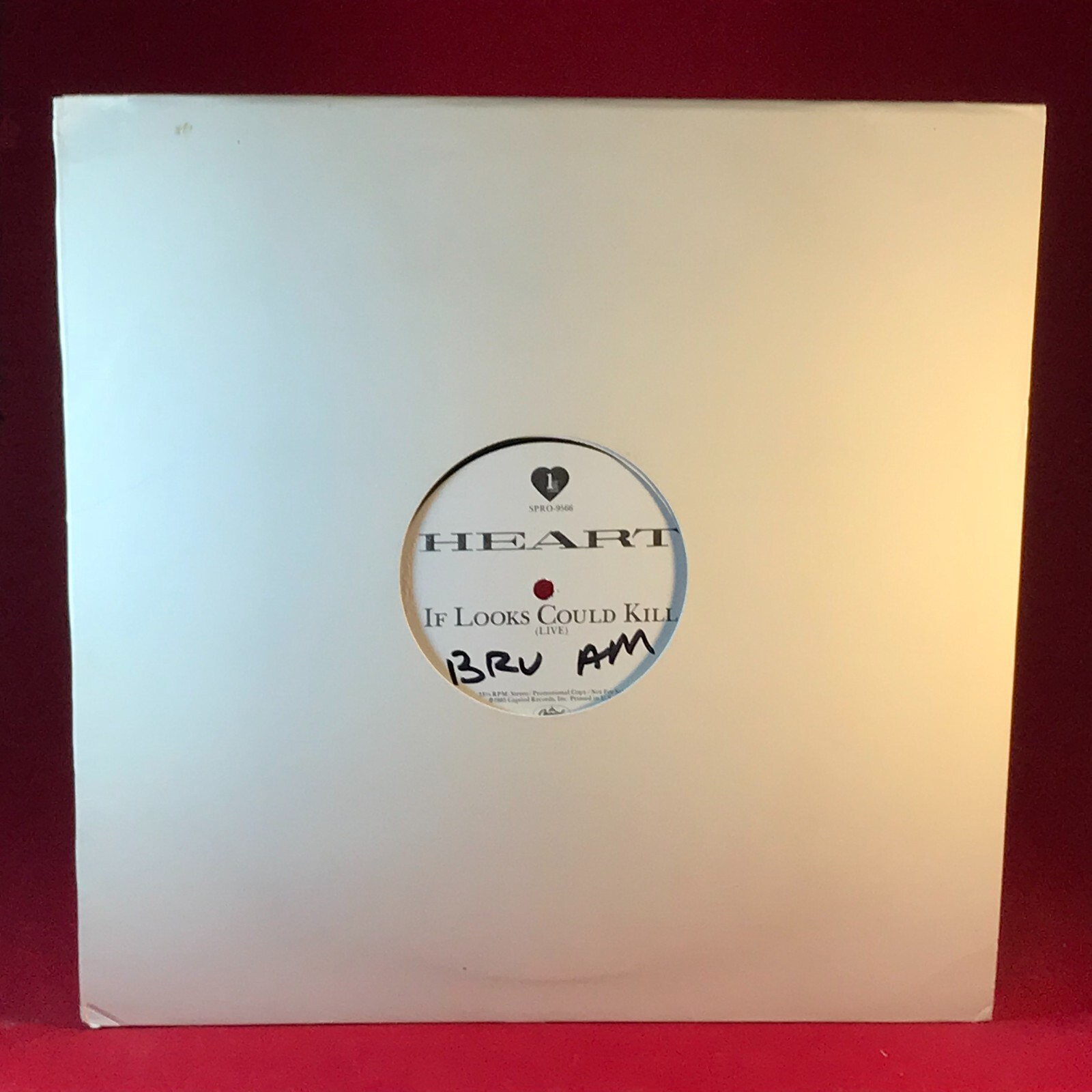 HEART If Looks Could Kill  1985 US Capitol promotional 12