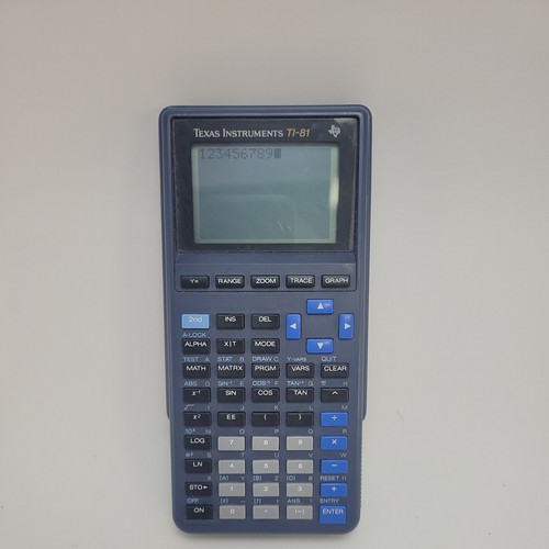 Texas Instruments TI-81 Graphing Math Calculator w/Cover Blue, Tested ...