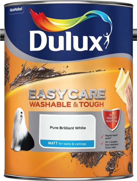 DULUX EASYCARE W&T MATT B WHITE 5L - Image 2
