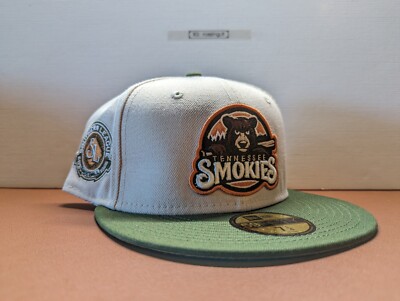 Exclusive 59FIFTY Tennessee Smokies Southern League Olive Green Off white 7 1/4