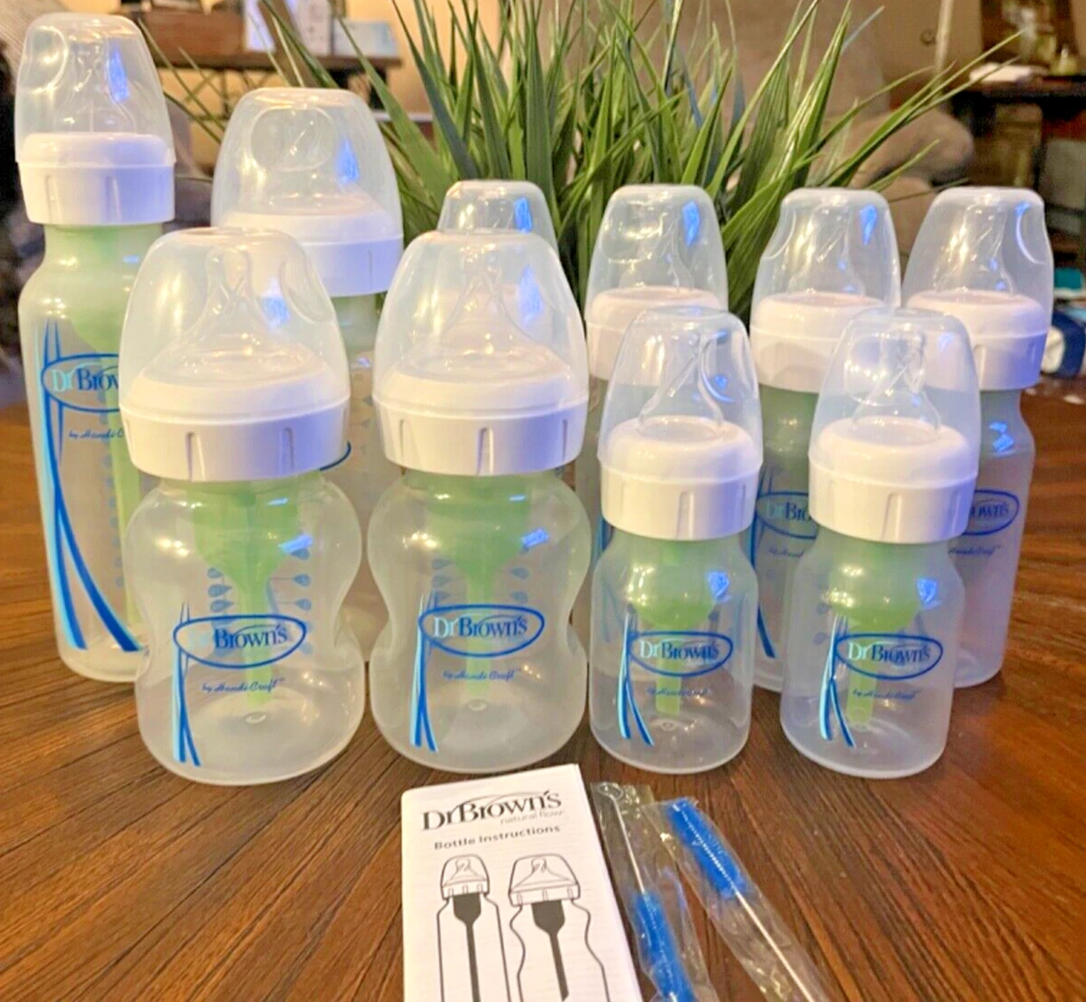 10 NEW Mixed Sizes 2,4,5,8,9oz Dr Brown's Natural Flow Non Colic Plastic Bottles
Opens in a new wind