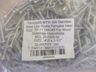 (250)  #10x1-1/ 2 304 Stainless Steel  Pancake Head Screws Metal Roof Clip