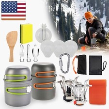 Portable Gas Camping Stove Butane Propane Burner Outdoor Hiking Picnic Cookware