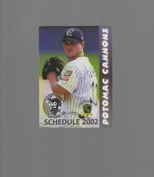 2002 POTOMAC CANNONS POCKET SCHEDULE