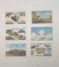 CT-ART COLOR TONE CARD WWII ERA POST CARDS, (6) COUNT