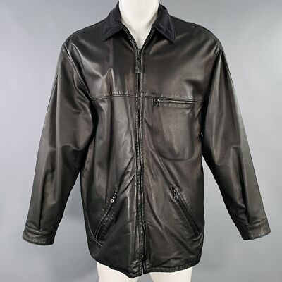 Seraphin Größe 40 Schwarze Wendbare Lederjacke Mit Reißverschluss
