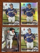 LUIS ORTIZ Lot of (4) w/ 2017 Bowman Chrome REFRACTOR, Base RC & Bowman Platinum
