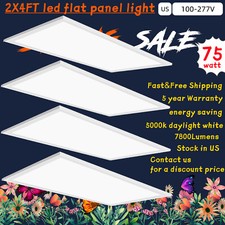 2x4 FT LED Flat Panel Troffer Light,75Watt Recessed Back-Lit Drop Ceiling Lights