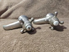 Pair Of “standard” Hot/Cold Spring Loaded Handle Spigots/faucets