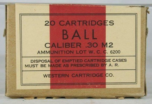 WESTERN CARTRIDGE CO. CAL. .30 M2 BALL WWII NEW REPLICA 20 ROUND AMMO BOXES - Picture 6 of 11