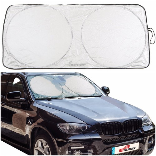 Parabrezza Auto Universale Pieghevole Visiera Anteriore Parasole Riflettente XL 80x150cm - Foto 1 di 7