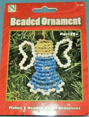 (NEW) Nicole Beaded Ornament ANGEL Christmas Ornament Craft Kit #1076 FREE SHIP