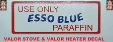 ESSO BLUE DECAL STICKER VALOR STOVE PARAFFIN STOVE PRIMUS STOVE